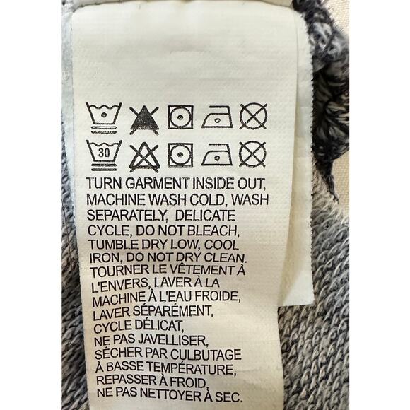 Lucky Brand Blue Distressed Sweater with Beautiful Embroidered Flowers Size S - Picture 8 of 8